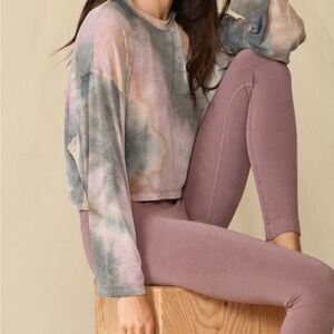 Soft Tie Dye French Terry Pullover | Relaxed Fit Lounge Sweatshirt | NWT